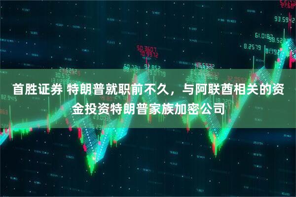 首胜证券 特朗普就职前不久，与阿联酋相关的资金投资特朗普家族加密公司